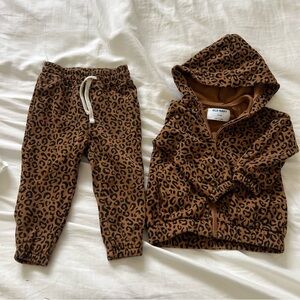 Old Navy Kids Leopard Print Joggers - Brown